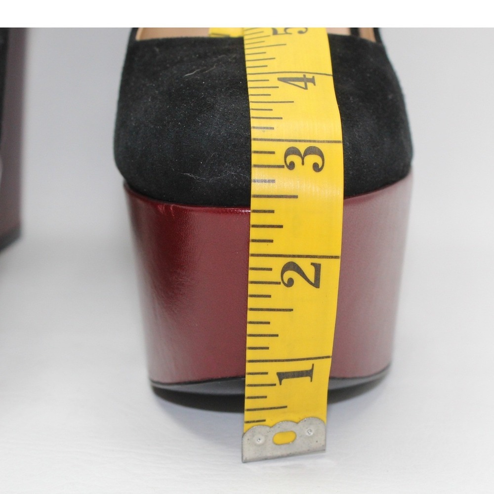 Celine Paris Phoebe Philo Era Suede & Leather Platform Block Heel Pumps 39 - Picture 2 of 9